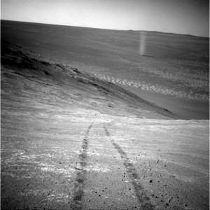 A dust devil on Mars